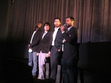 Olivier Nakache introducing Samba with Omar Sy and producers Daniel Hammond and Gabriel Hammond at The Paris Theatre
